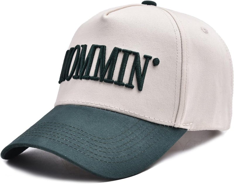 Asadovce Mommin Trucker Hat for Women Embroidered Mom Baseball Cap Adjustable Canvas Vintage Hat for Casual Wear - Image 4